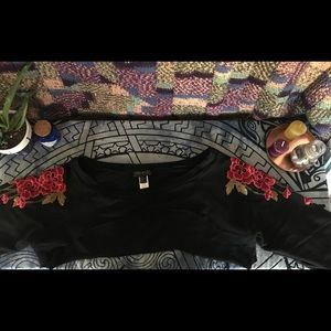 Black crop top